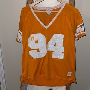 PINK Victoria’s Secret University of Tennessee T-shirt Football Jersey Sequin